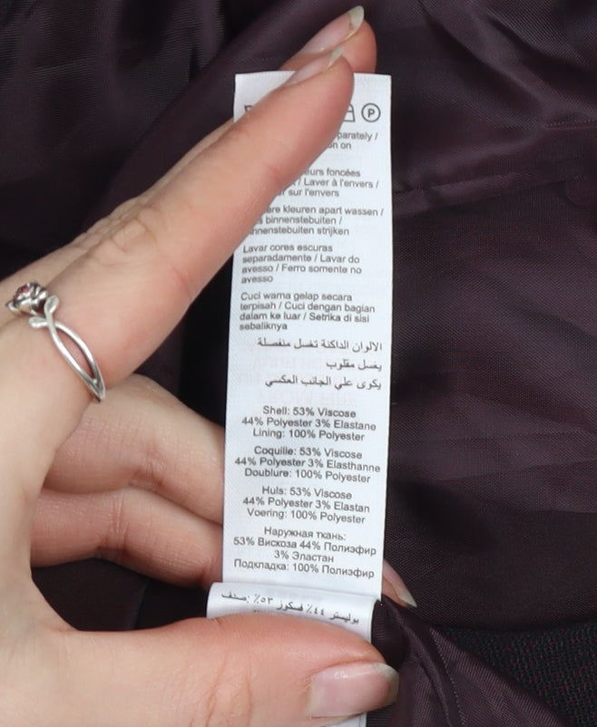 New Look Women Brown Long Waistcoat Size 8 Lined Open Front