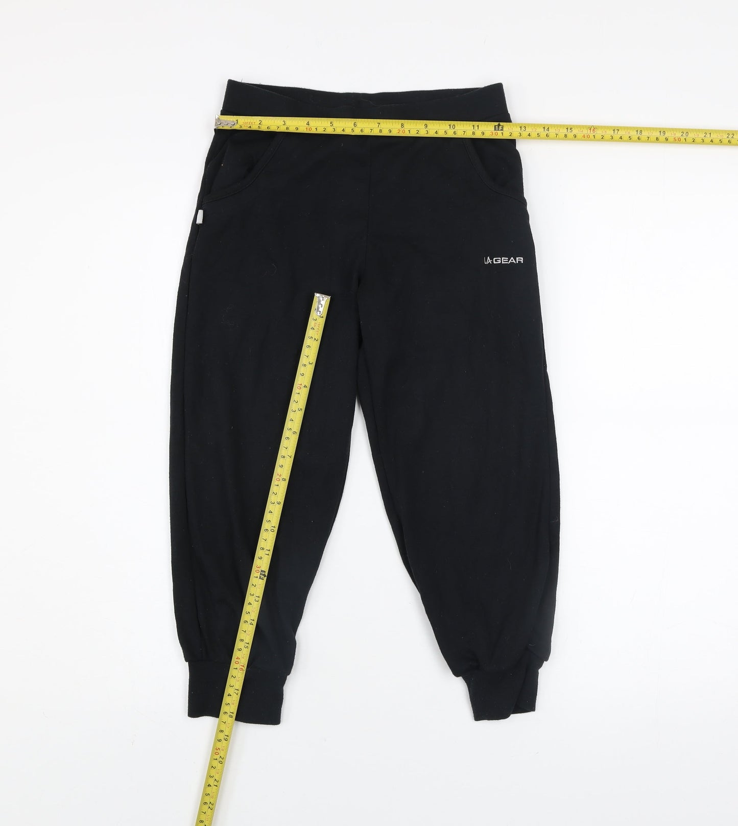 LA Gear Womens Black Size 6 Jogger Trousers Fleece Activewear