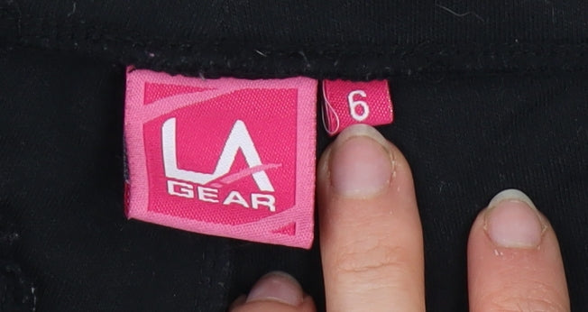 LA Gear Womens Black Size 6 Jogger Trousers Fleece Activewear