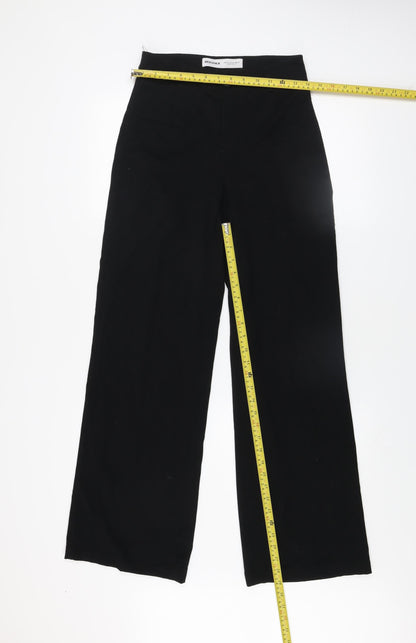 Bershka Women’s Black Wide-Leg High-Rise Trousers Size 8