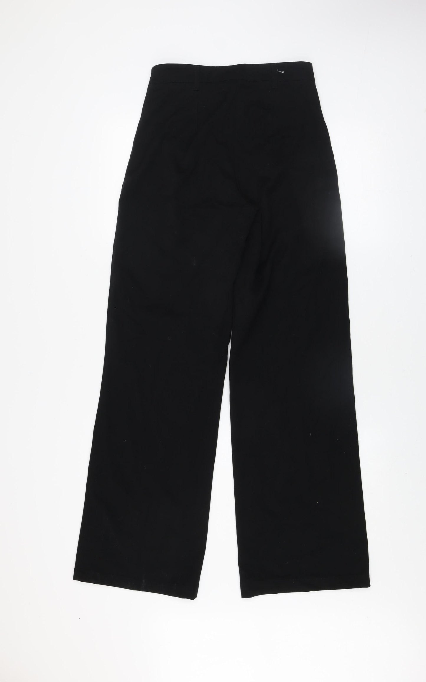 Bershka Women’s Black Wide-Leg High-Rise Trousers Size 8