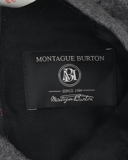 Montague Burton Men’s Grey Wool-Blend Formal Trousers 32W Short