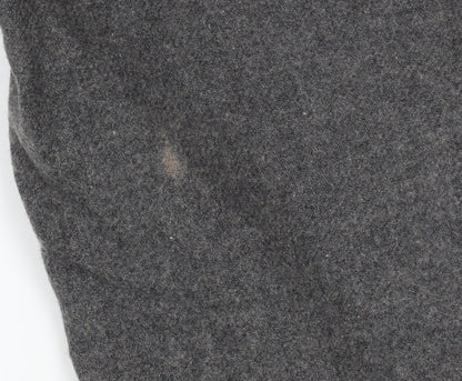 Montague Burton Men’s Grey Wool-Blend Formal Trousers 32W Short