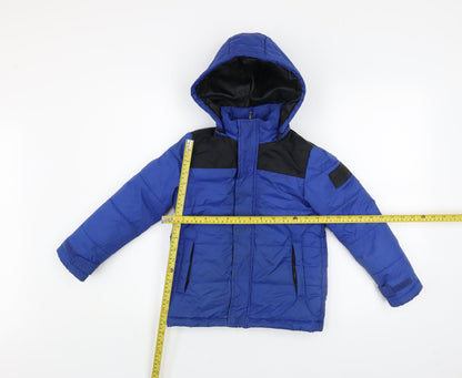 Diesel Boys Blue Hooded Puffer Jacket 6 Years Winter Waterproof Coat