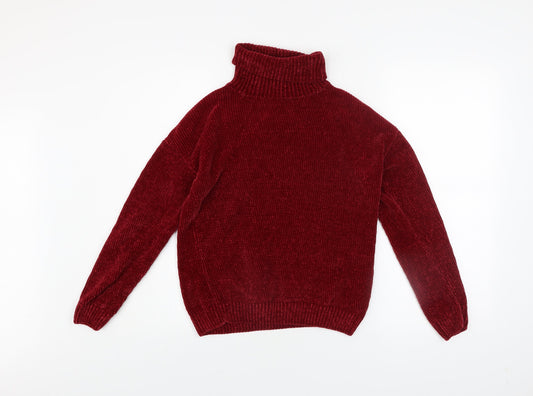 Womens UK Size S Papaya Red Pullover Sweatshirt
