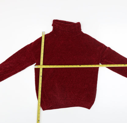 Womens UK Size S Papaya Red Pullover Sweatshirt