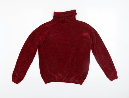 Womens UK Size S Papaya Red Pullover Sweatshirt