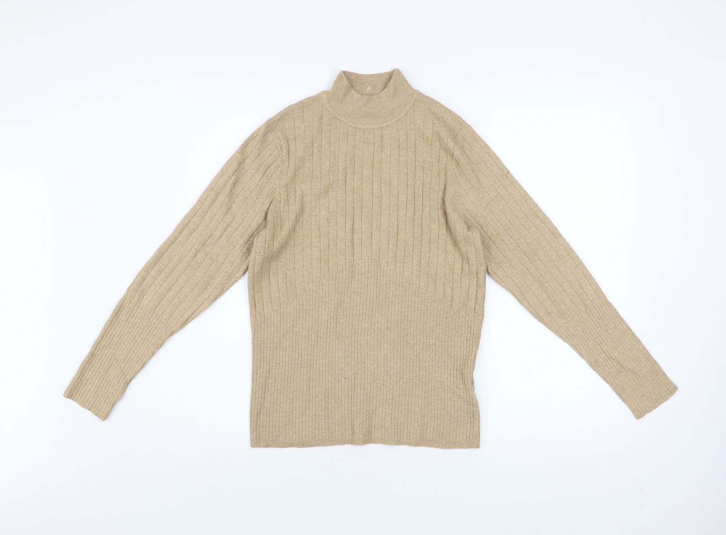 Womens UK Size 14 Marks and Spencer Beige Pullover Jumper