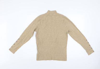 Womens UK Size 14 Marks and Spencer Beige Pullover Jumper