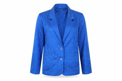 Marks & Spencer Women’s Blue Cotton Blazer Size 10 Long Sleeve