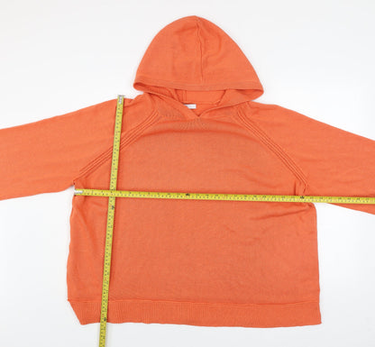 Womens UK Size XL NEXT Orange Pullover Hoodie