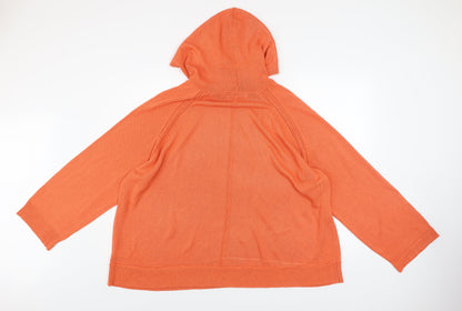Womens UK Size XL NEXT Orange Pullover Hoodie