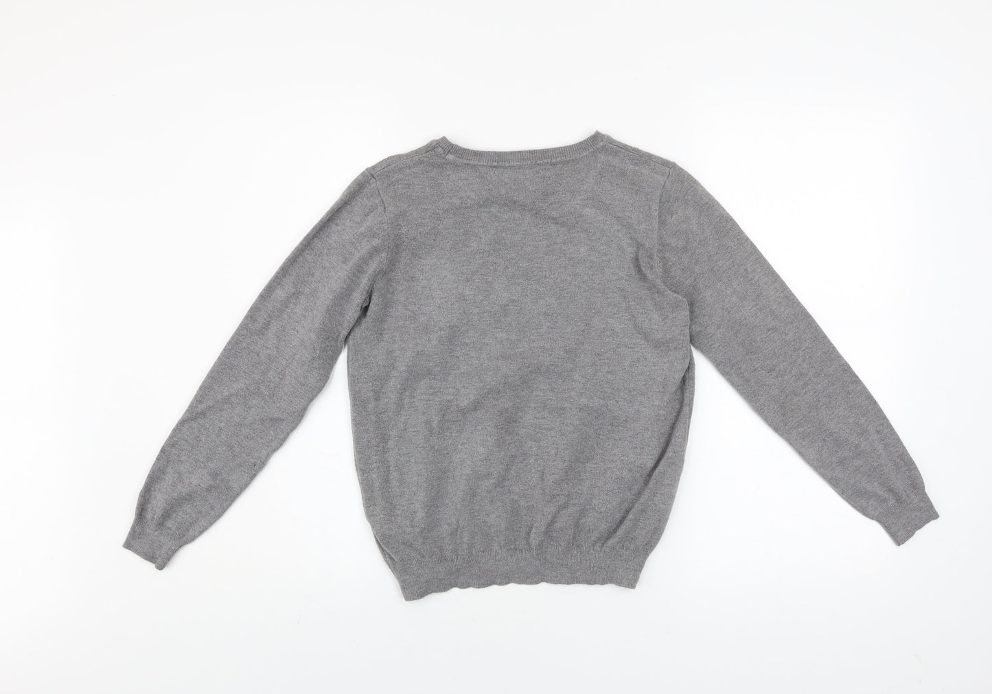 George Women’s Grey Embroidered Bird Jumper Size 12