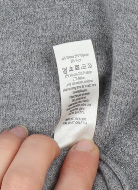 George Women’s Grey Embroidered Bird Jumper Size 12