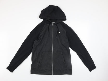 Nike Men's Black Full Zip Hooded Track Jacket Size M