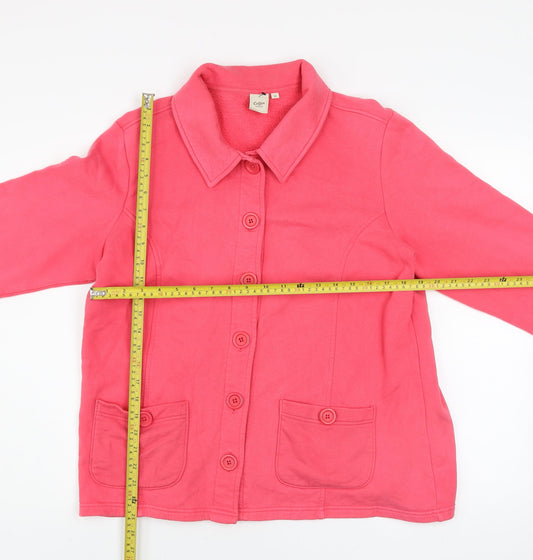 Cotton Traders Women’s Pink Coral Button-Up Jacket Size 18