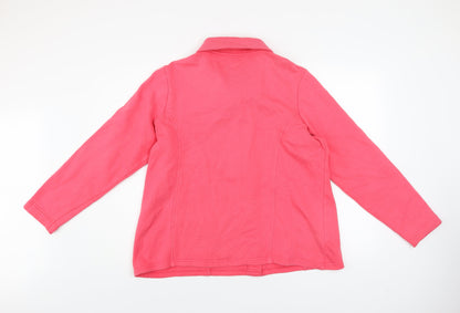 Cotton Traders Women’s Pink Coral Button-Up Jacket Size 18