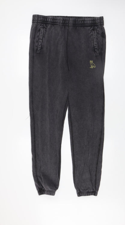 OVO Men's Black Cotton Jogger Sweatpants Size M