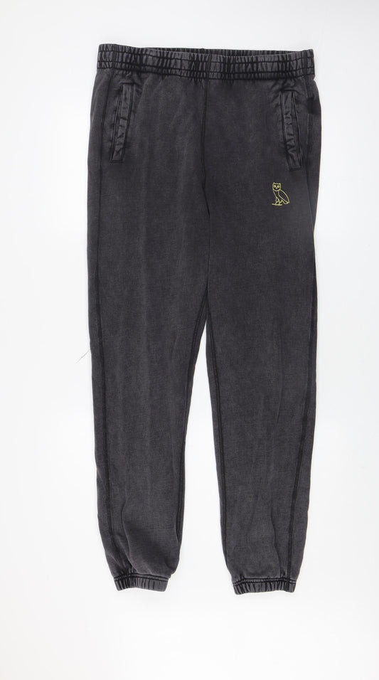 OVO Men's Black Cotton Jogger Sweatpants Size M