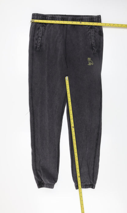 OVO Men's Black Cotton Jogger Sweatpants Size M