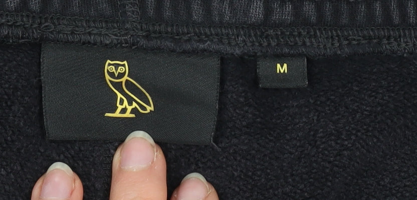 OVO Men's Black Cotton Jogger Sweatpants Size M