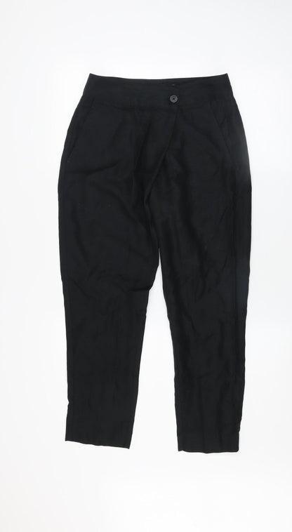 Womens UK Size 8 Country Road Regular Fit Business Casual Workwear Black Trouser