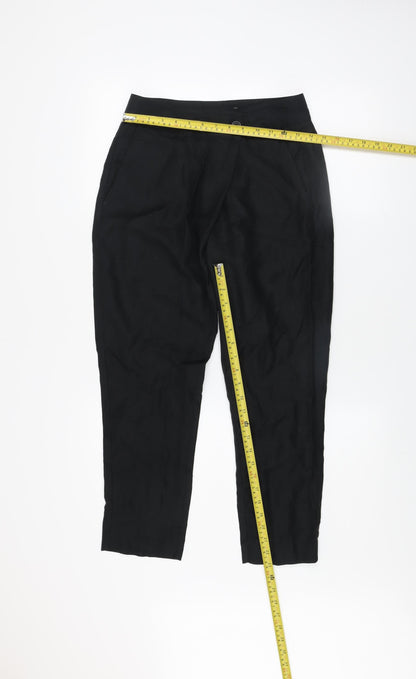 Womens UK Size 8 Country Road Regular Fit Business Casual Workwear Black Trouser