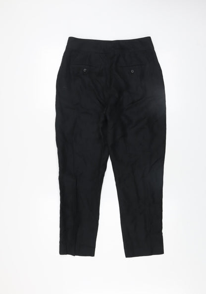 Womens UK Size 8 Country Road Regular Fit Business Casual Workwear Black Trouser