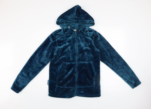 Mountain Warehouse Womens Blue Hooded Fleece Jacket Size 12