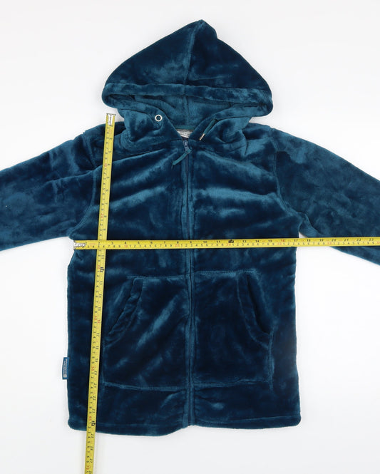Mountain Warehouse Womens Blue Hooded Fleece Jacket Size 12