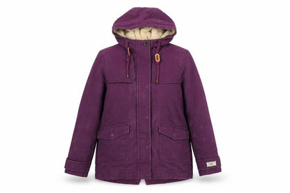 Womens UK Size 8 Joules Purple Parka Coat