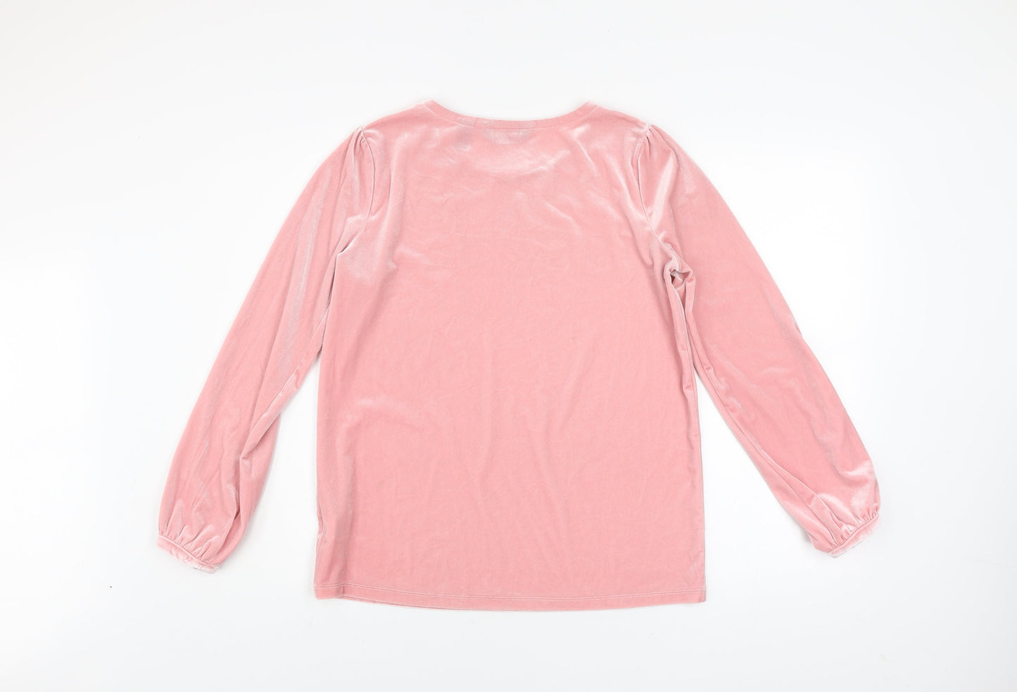 Womens UK Size XS Lands' End Pink Basic T-Shirt