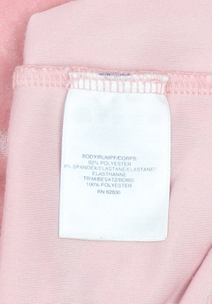 Womens UK Size XS Lands' End Pink Basic T-Shirt