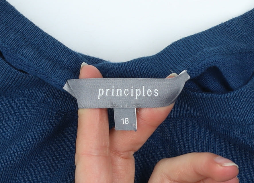 Womens UK Size 18 Principles Blue Pullover Jumper