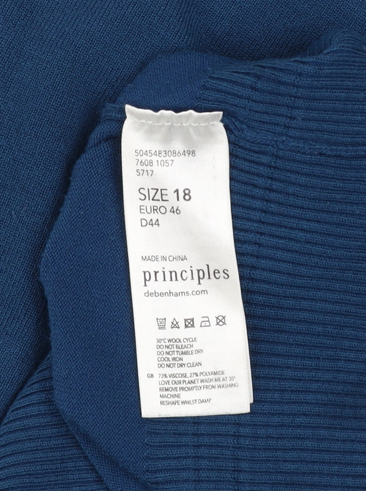 Womens UK Size 18 Principles Blue Pullover Jumper