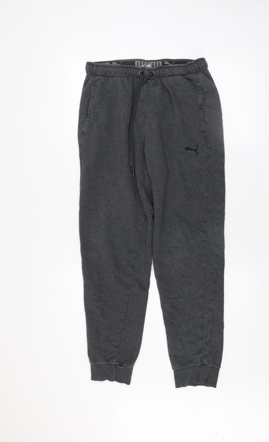 Puma Men’s Grey Jogger Sweatpants Size M Regular Fit Tapered
