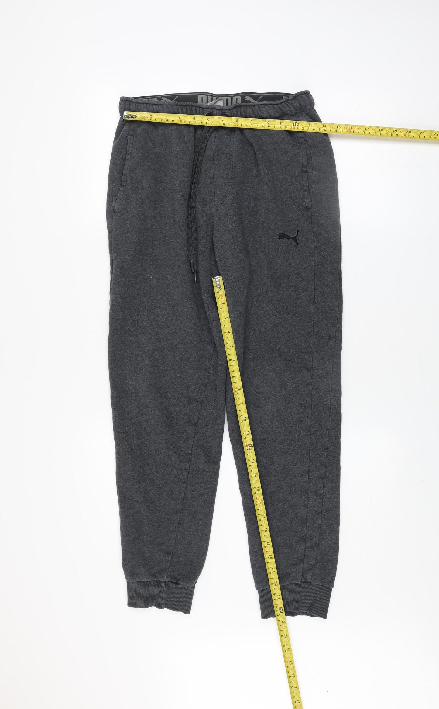 Puma Men’s Grey Jogger Sweatpants Size M Regular Fit Tapered