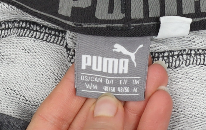 Puma Men’s Grey Jogger Sweatpants Size M Regular Fit Tapered