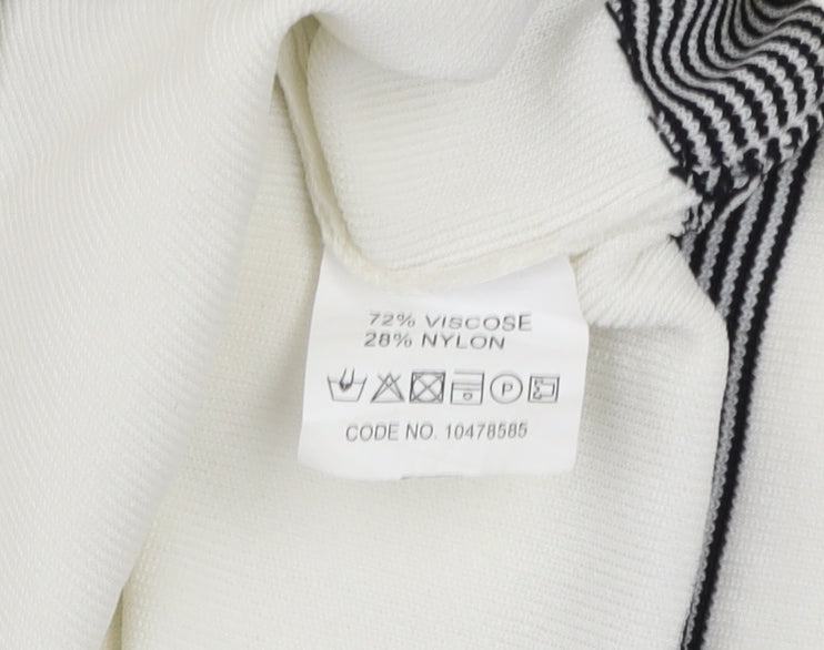 Klass Collection Women's Ivory Beaded Knit Tank Top M