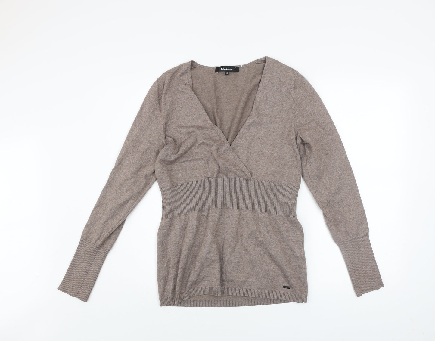Womens UK Size 12 One Touch Beige Pullover Jumper