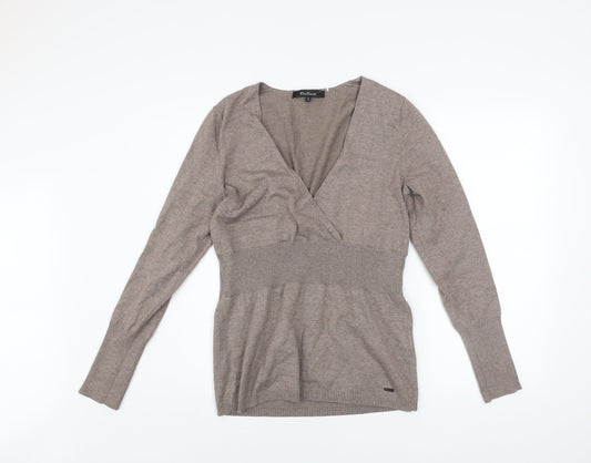Womens UK Size 12 One Touch Beige Pullover Jumper