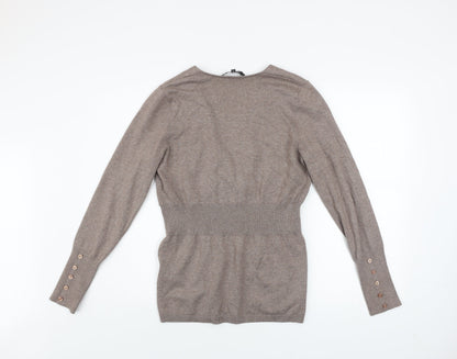 Womens UK Size 12 One Touch Beige Pullover Jumper