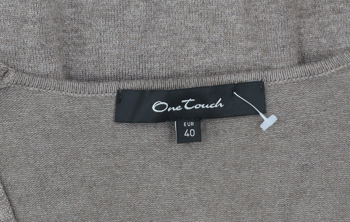 Womens UK Size 12 One Touch Beige Pullover Jumper