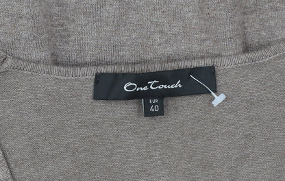 Womens UK Size 12 One Touch Beige Pullover Jumper