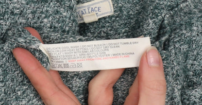 Fat Face Womens Green Cotton Blend Crew Neck Jumper Size 10