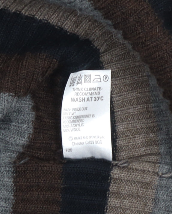 Womens UK Size 14 Marks and Spencer Brown Cardigan Jumper