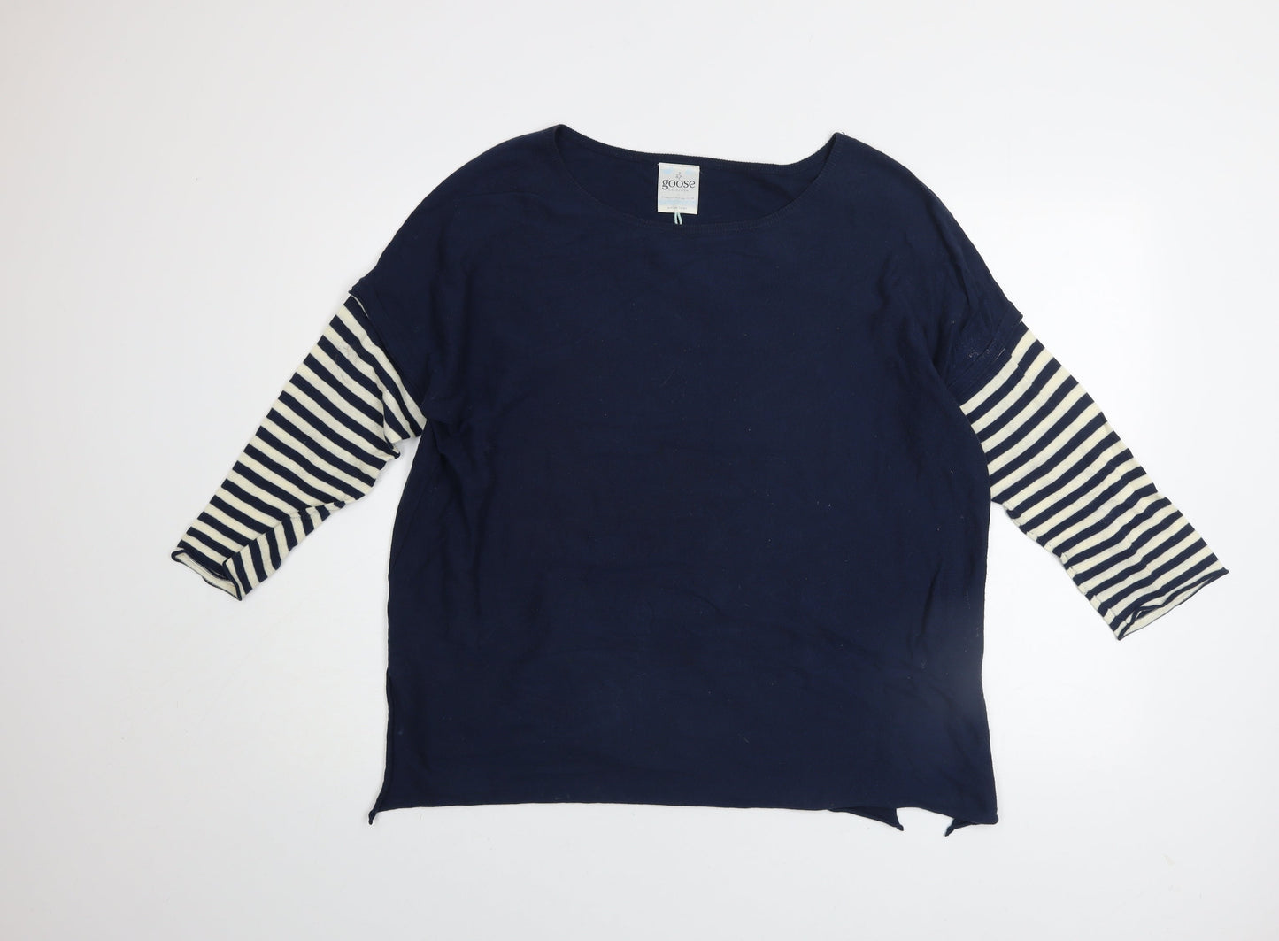 Womens UK Size M Goose Collection Blue Pullover Jumper