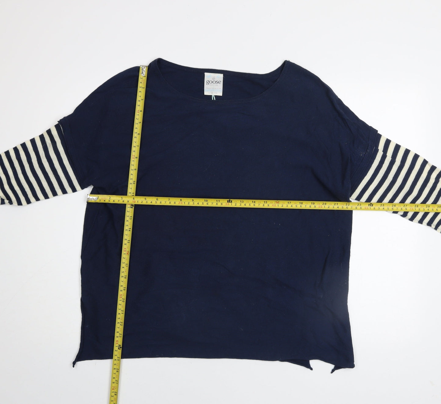 Womens UK Size M Goose Collection Blue Pullover Jumper
