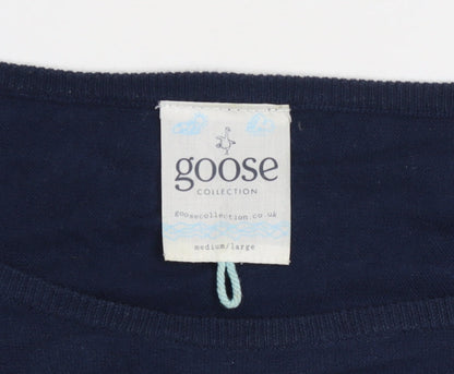 Womens UK Size M Goose Collection Blue Pullover Jumper