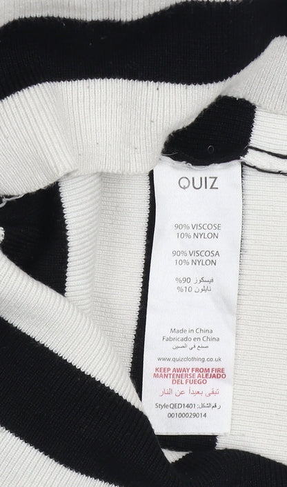 Womens UK Size S Quiz Black Pullover Jumper